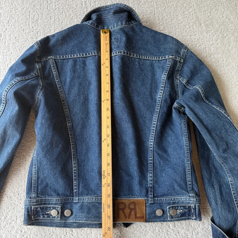 RRL Double RL Denim Trucker Jacket Mens Small Indigo Vintage 90s Levi's Style